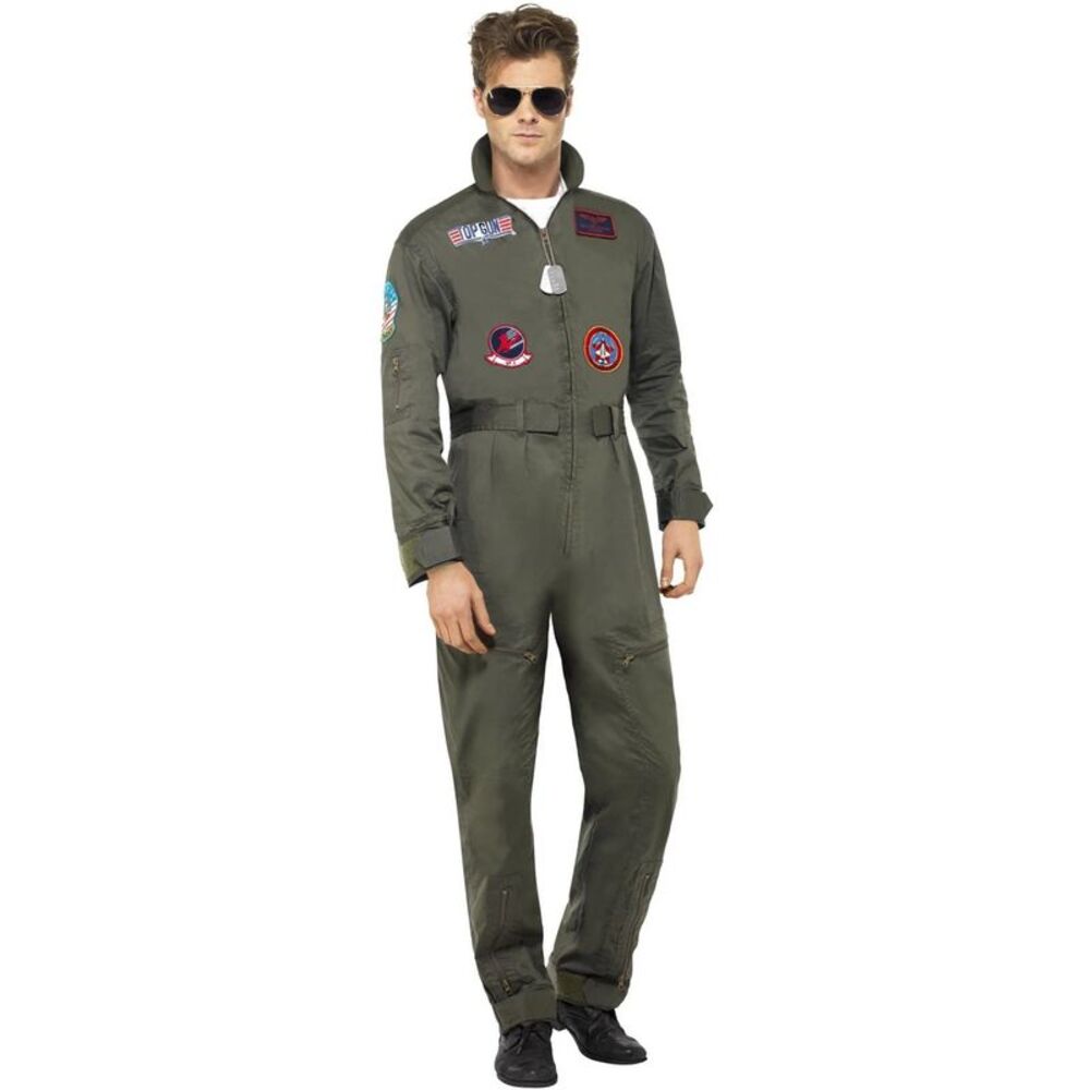 Top Gun Mens Deluxe Costume Set / Green